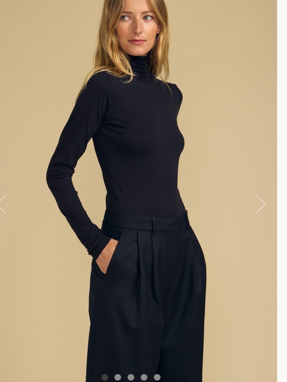 Velvet by Graham & Spencer Black Turtleneck Long-Sleeve Tee